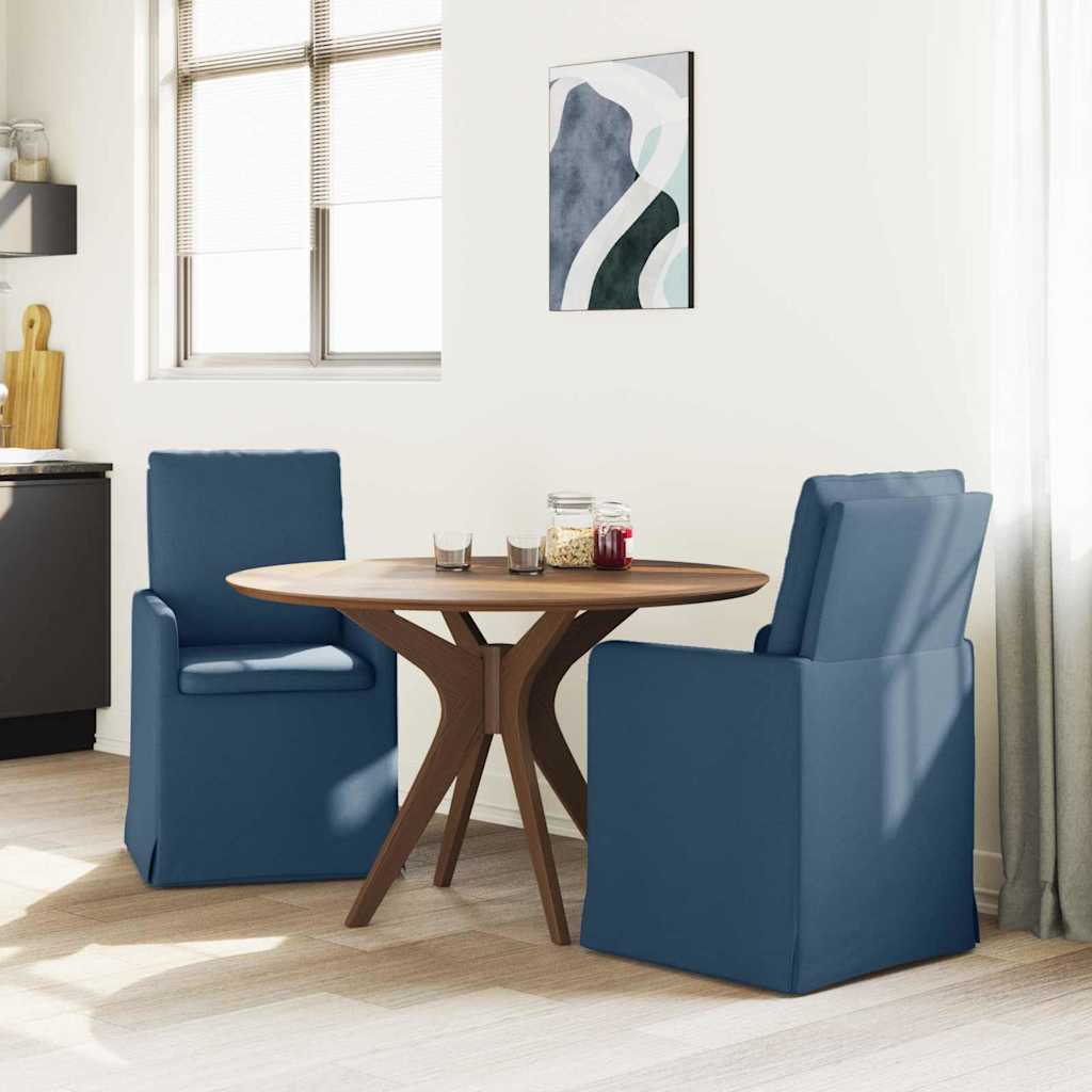 Καρέκλες φαγητού 2 pcs Μπλε 57 x 67 x 98 εκ ύφασμα