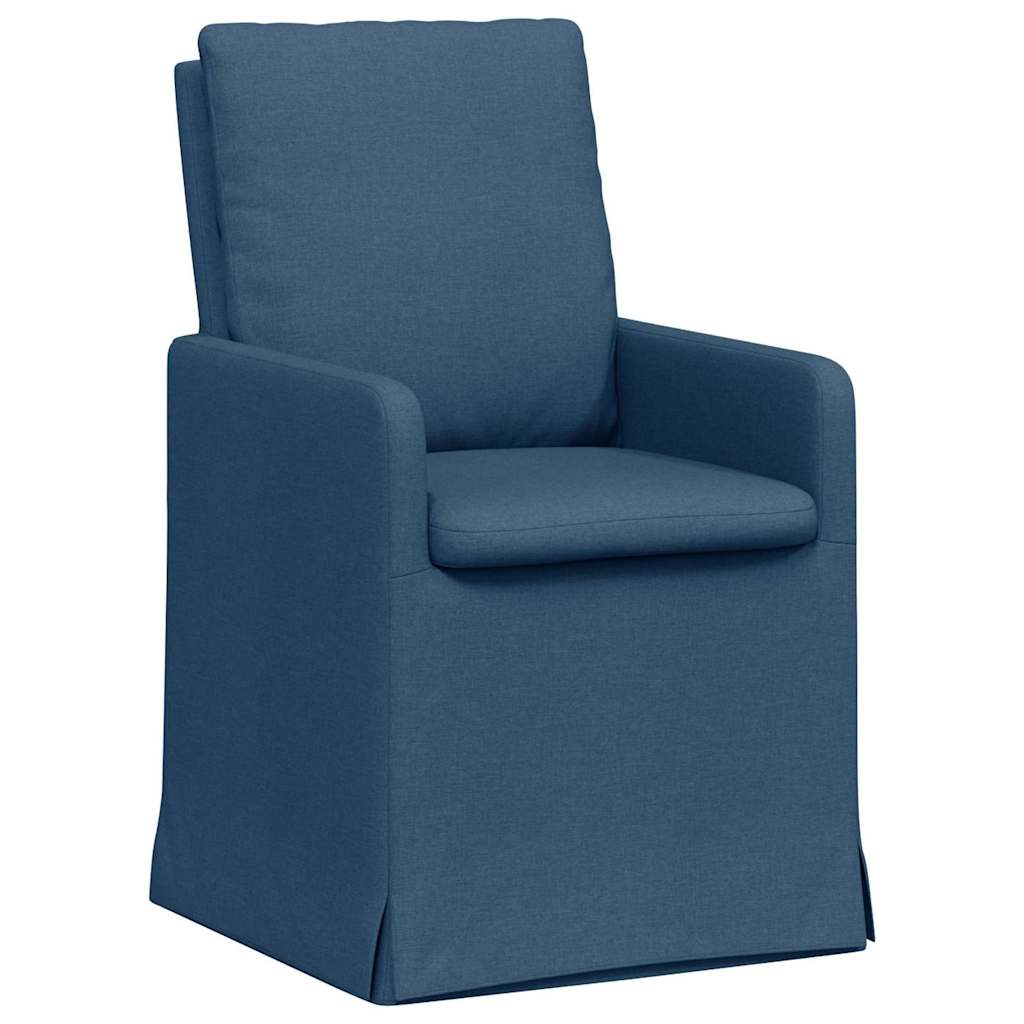 Καρέκλες φαγητού 2 pcs Μπλε 57 x 67 x 98 εκ ύφασμα