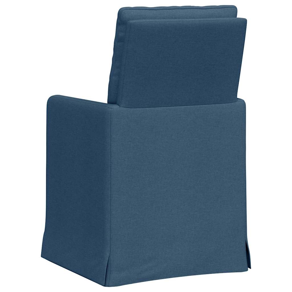 Καρέκλες φαγητού 2 pcs Μπλε 57 x 67 x 98 εκ ύφασμα
