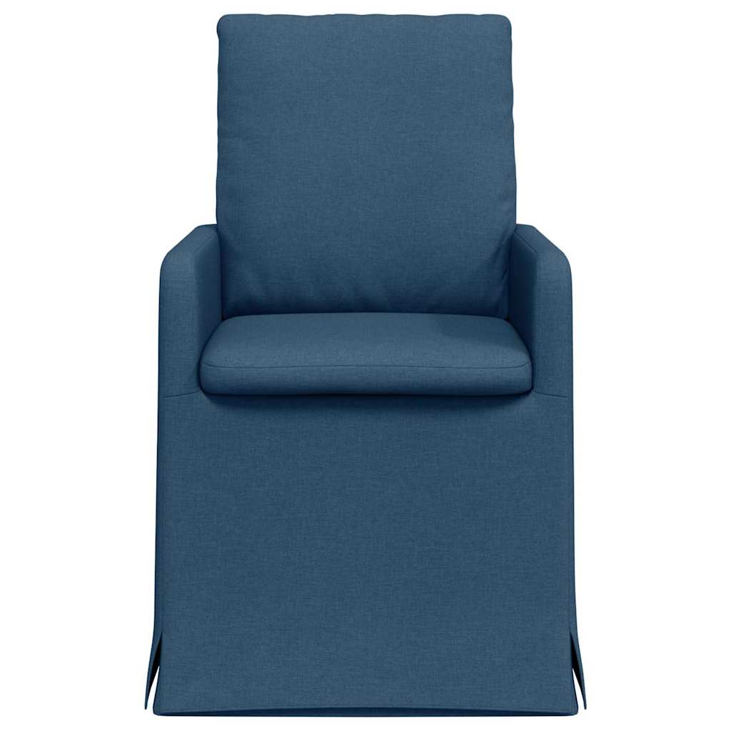 Καρέκλες φαγητού 2 pcs Μπλε 57 x 67 x 98 εκ ύφασμα