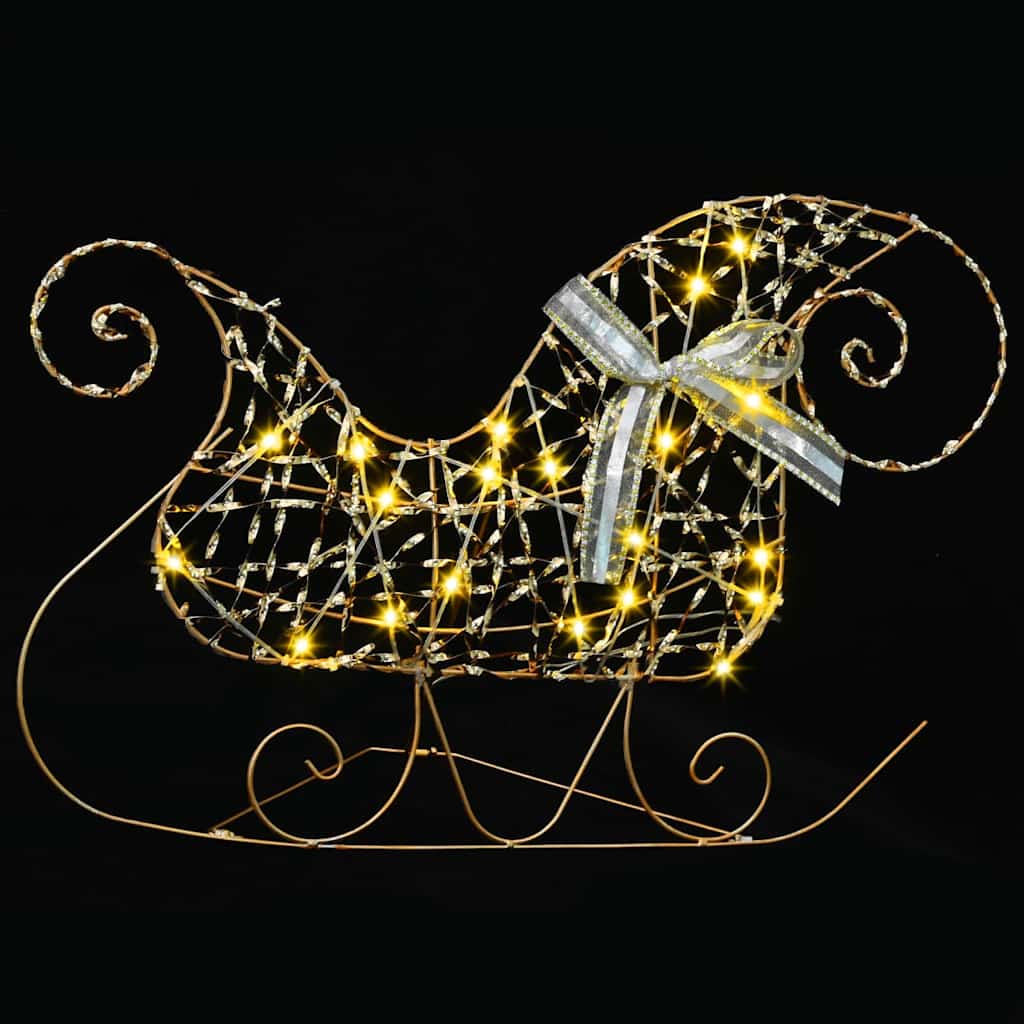 LED Ελάφια με 40 LED 7 pcs Χρυσό PET