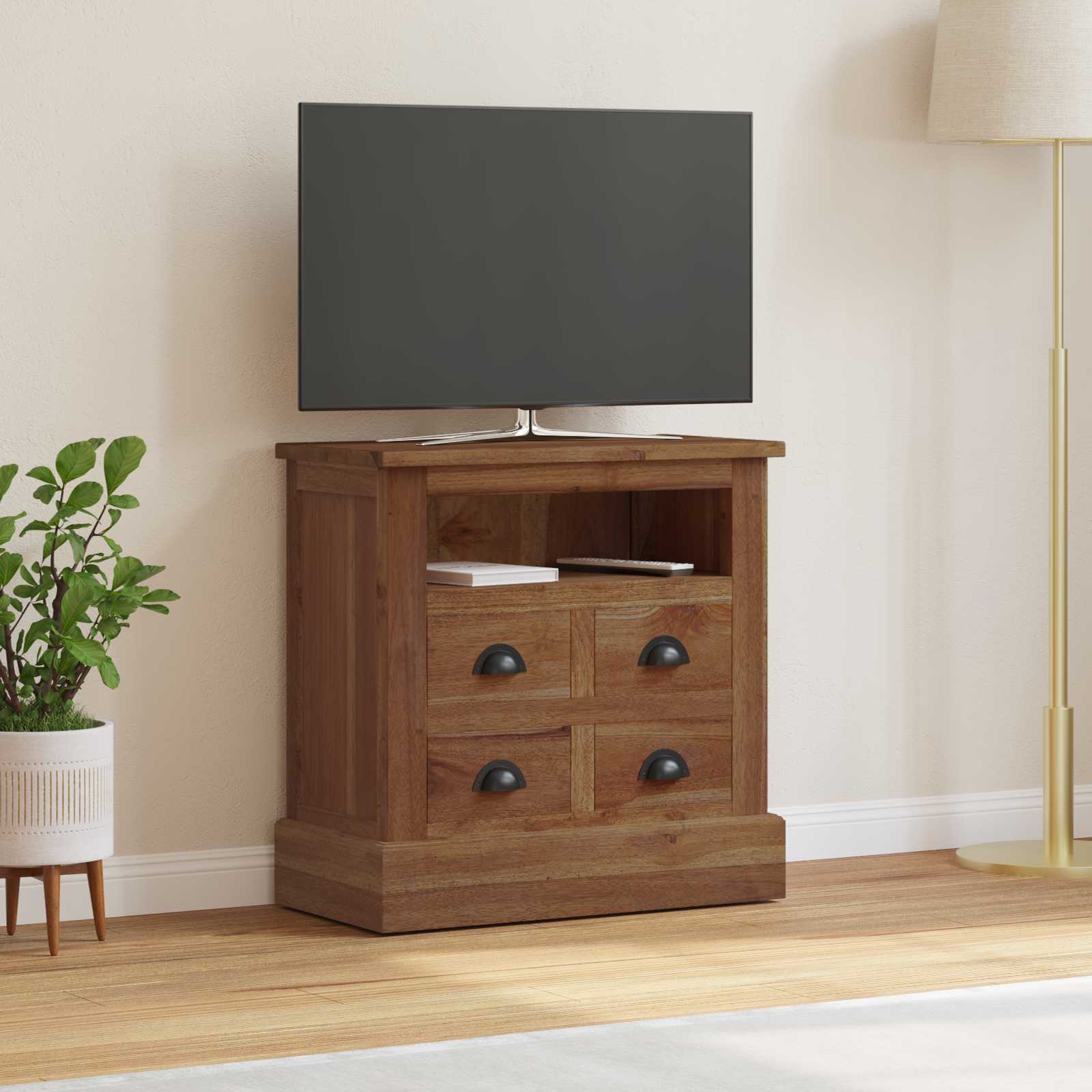 Ντουλάπι αποθήκευσης Φυσικό 60 x 30 x 60 cm Στερεό Ξύλο Τίκ - Pakobazaar