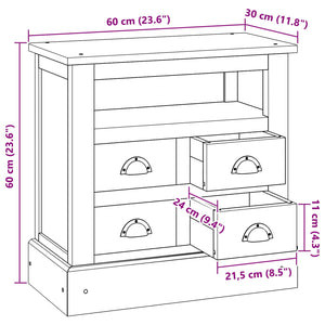Ντουλάπι αποθήκευσης Φυσικό 60 x 30 x 60 cm Στερεό Ξύλο Τίκ - Pakobazaar