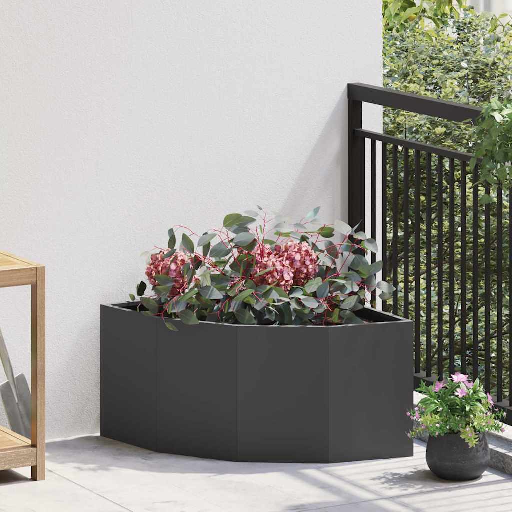 Γωνιακό Ροδόδεντρο Μαύρο 60 x 60 x 35 cm Ατσάλι