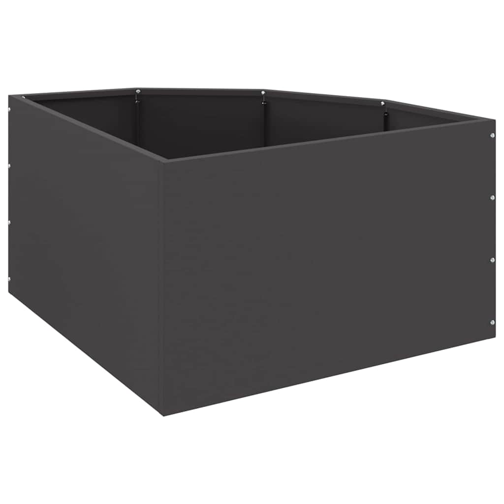 Γωνιακό Ροδόδεντρο Μαύρο 60 x 60 x 35 cm Ατσάλι