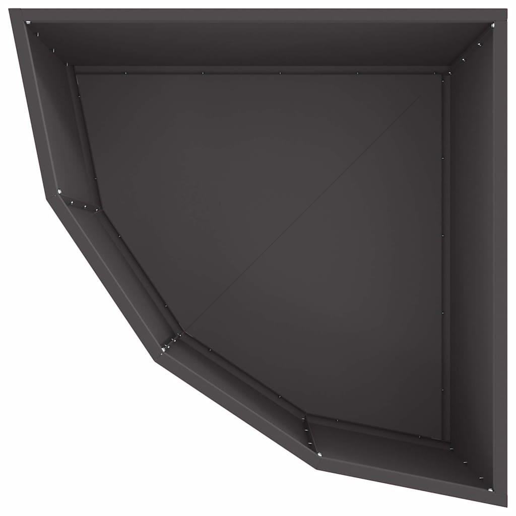 Γωνιακό Ροδόδεντρο Μαύρο 60 x 60 x 35 cm Ατσάλι