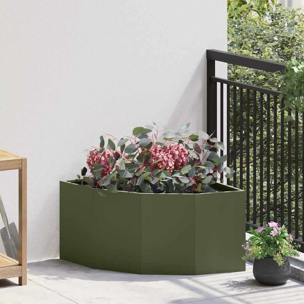 Γωνιακό Ροδόδεντρο Λαδί 60 x 60 x 35 cm Ατσάλι