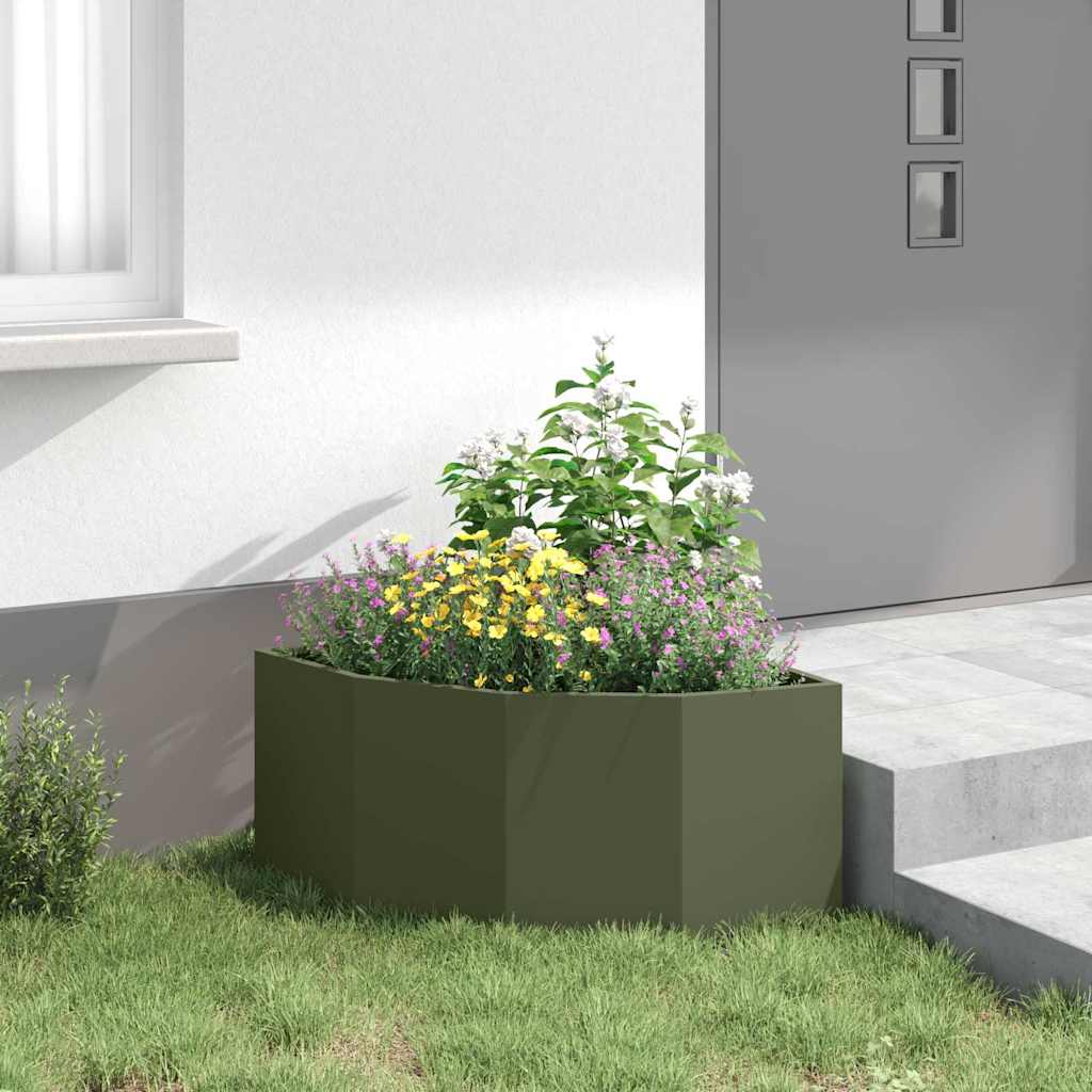Γωνιακό Ροδόδεντρο Λαδί 60 x 60 x 35 cm Ατσάλι