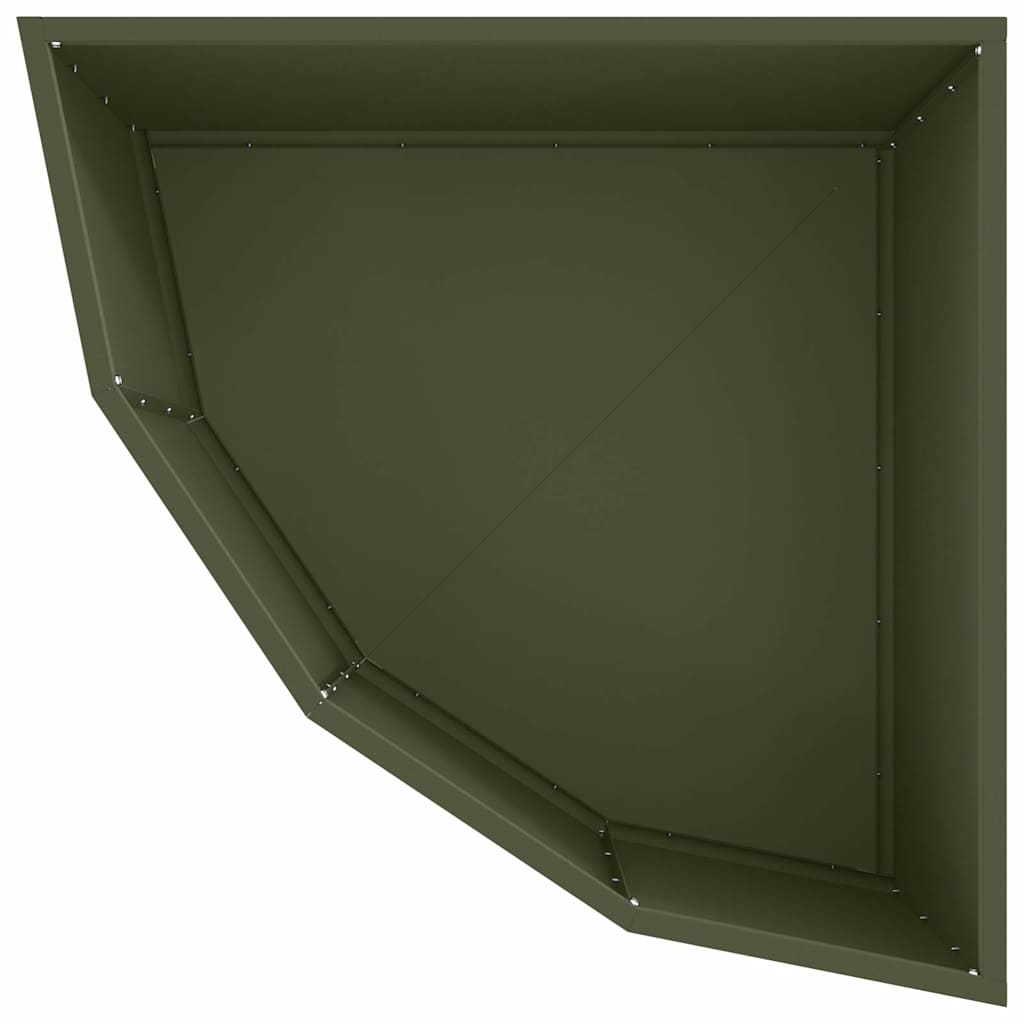 Γωνιακό Ροδόδεντρο Λαδί 60 x 60 x 35 cm Ατσάλι