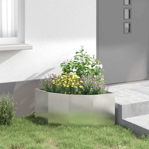 Γωνιακό Ροδόδεντρο Ασημί 60 x 60 x 35 cm Ανοξείδωτο ατσάλι