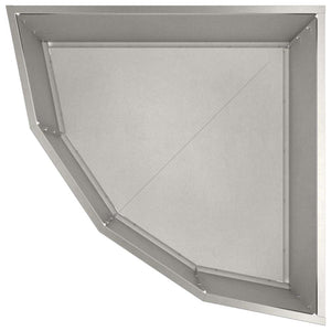 Γωνιακό Ροδόδεντρο Ασημί 60 x 60 x 35 cm Ανοξείδωτο ατσάλι