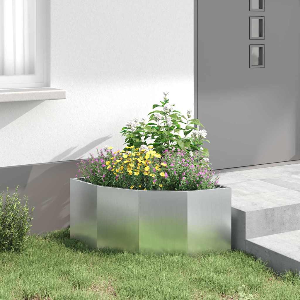 Γωνιακό Ροδόδεντρο Ασημί 60 x 60 x 35 cm Γαλβανισμένος χάλυβας