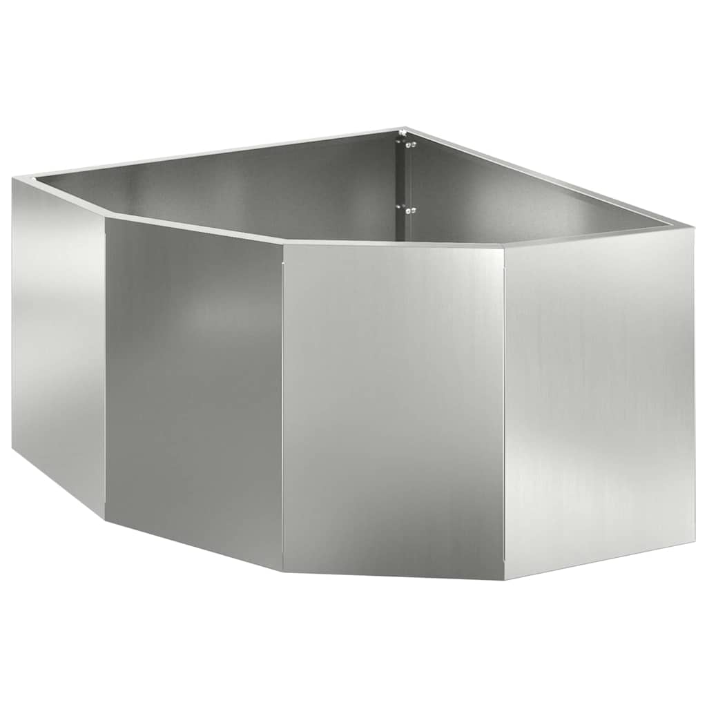 Γωνιακό Ροδόδεντρο Ασημί 60 x 60 x 35 cm Γαλβανισμένος χάλυβας