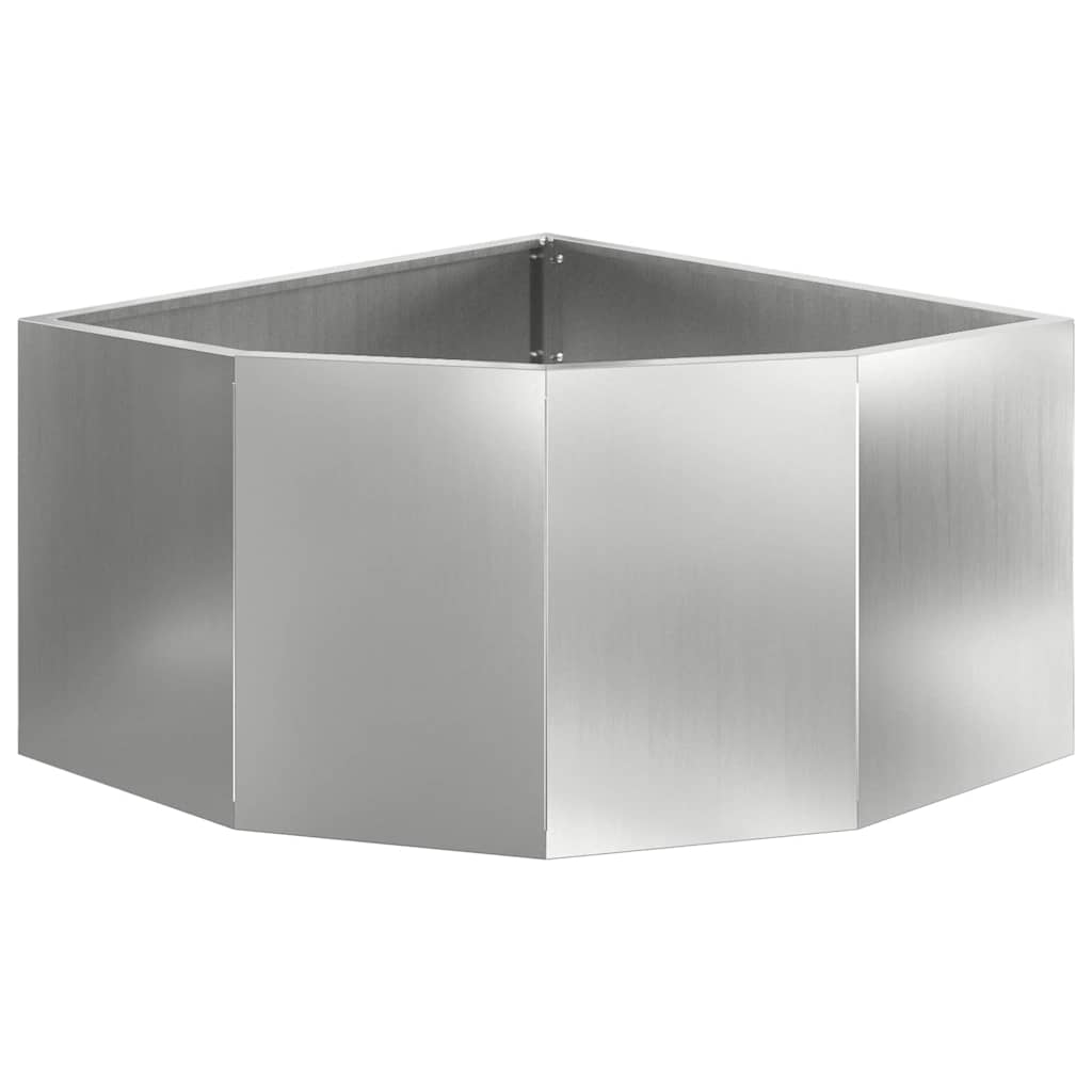 Γωνιακό Ροδόδεντρο Ασημί 60 x 60 x 35 cm Γαλβανισμένος χάλυβας