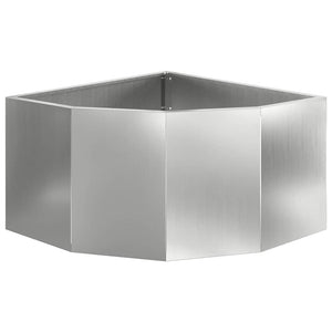 Γωνιακό Ροδόδεντρο Ασημί 60 x 60 x 35 cm Γαλβανισμένος χάλυβας