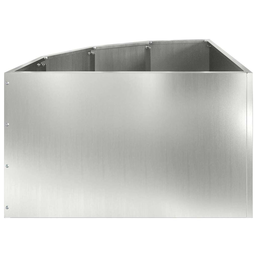 Γωνιακό Ροδόδεντρο Ασημί 60 x 60 x 35 cm Γαλβανισμένος χάλυβας
