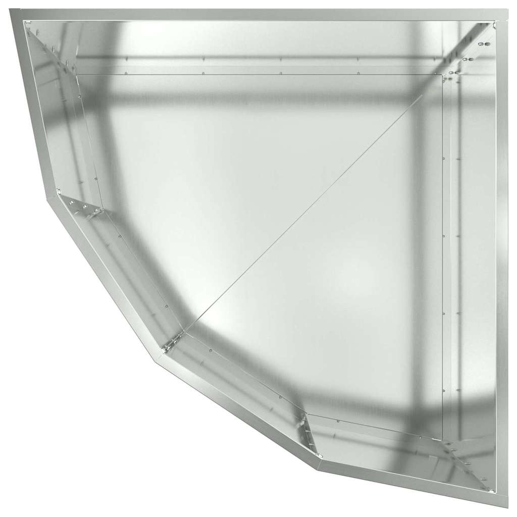 Γωνιακό Ροδόδεντρο Ασημί 60 x 60 x 35 cm Γαλβανισμένος χάλυβας
