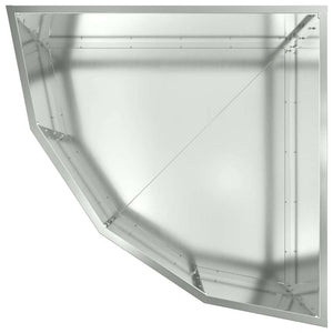 Γωνιακό Ροδόδεντρο Ασημί 60 x 60 x 35 cm Γαλβανισμένος χάλυβας