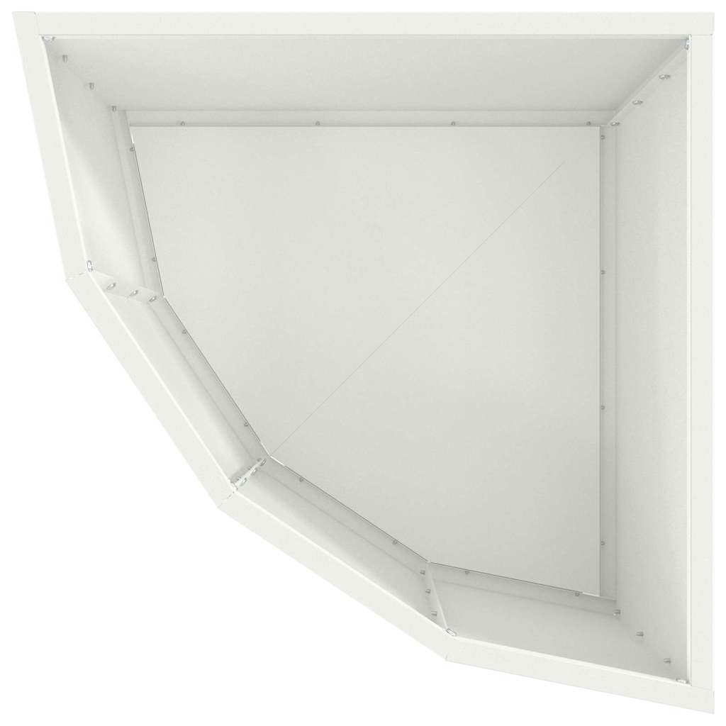 Γωνιακό Ροδόδεντρο Λευκό 45 x 45 x 35 cm Ατσάλι