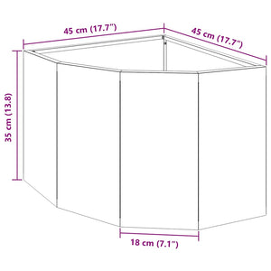 Γωνιακό Ροδόδεντρο Ανθρακί 45 x 45 x 35 cm Ατσάλι