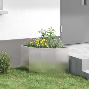 Γωνιακό Ροδόδεντρο Ασημί 45 x 45 x 35 cm Ανοξείδωτο ατσάλι