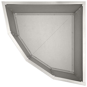 Γωνιακό Ροδόδεντρο Ασημί 45 x 45 x 35 cm Ανοξείδωτο ατσάλι