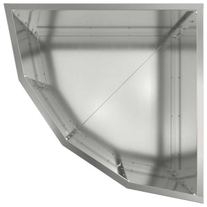 Γωνιακό Ροδόδεντρο Ασημί 45 x 45 x 35 cm Γαλβανισμένος χάλυβας