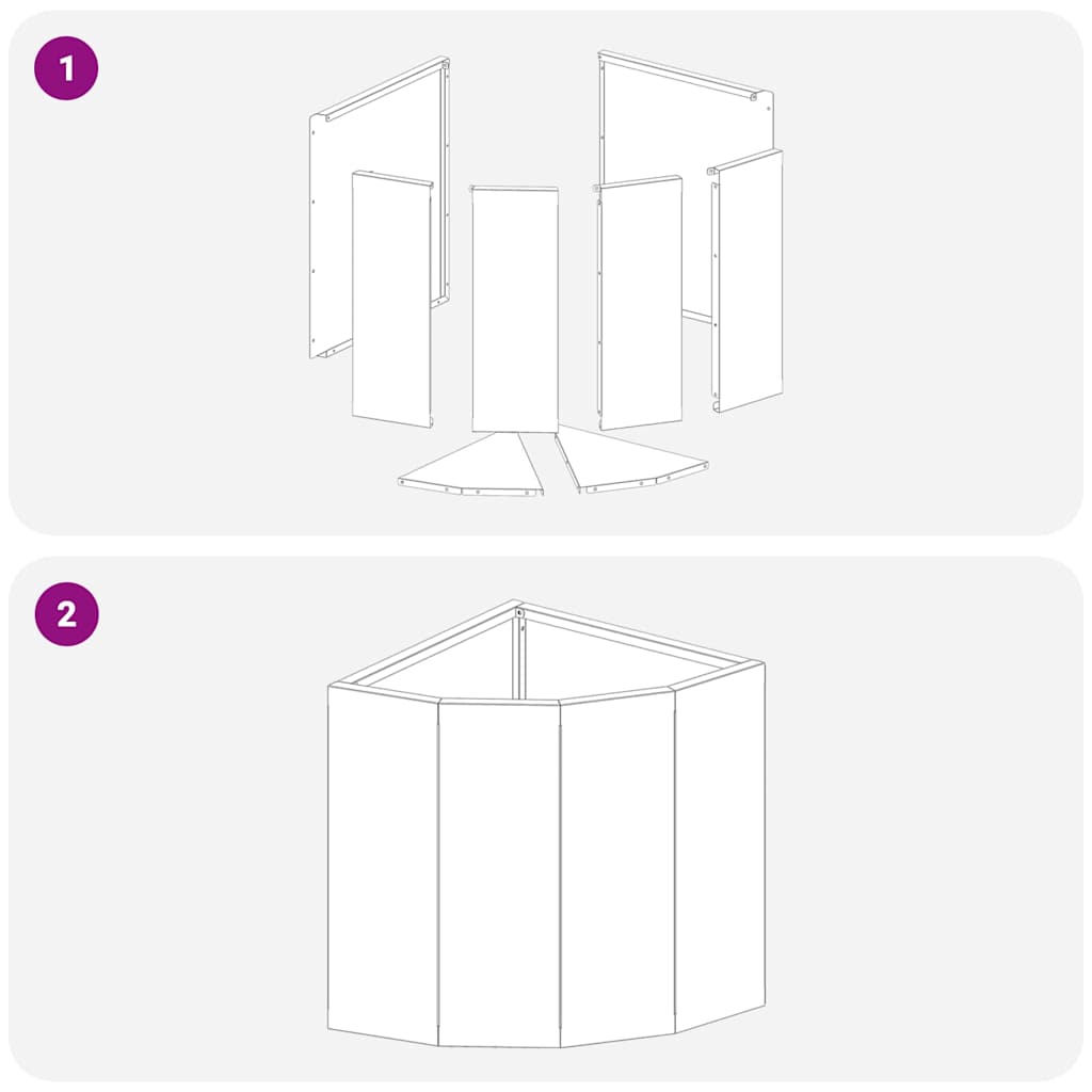 Γωνιακό Ροδόδεντρο Μαύρο 30 x 30 x 35 εκ Ατσάλι - Pakobazaar