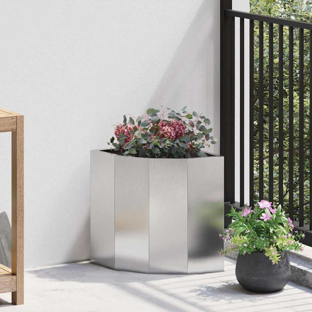 Γωνιακό Ροδόδεντρο Ασημί 30 x 30 x 35 εκ Ανοξείδωτο ατσάλι