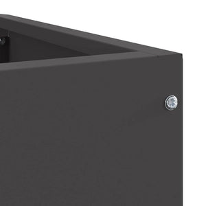 Γωνιακό Ροδόδεντρο Μαύρο 60 x 60 x 50 εκ Ατσάλι