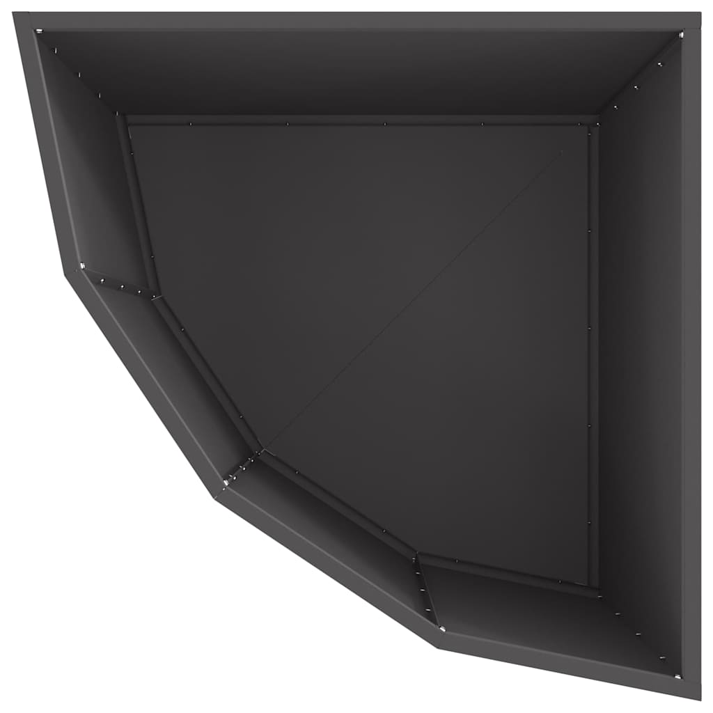 Γωνιακό Ροδόδεντρο Μαύρο 60 x 60 x 50 εκ Ατσάλι