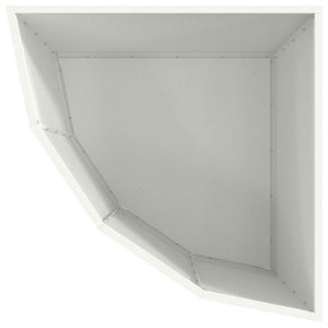Γωνιακό Ροδόδεντρο Λευκό 60 x 60 x 50 εκ Ατσάλι