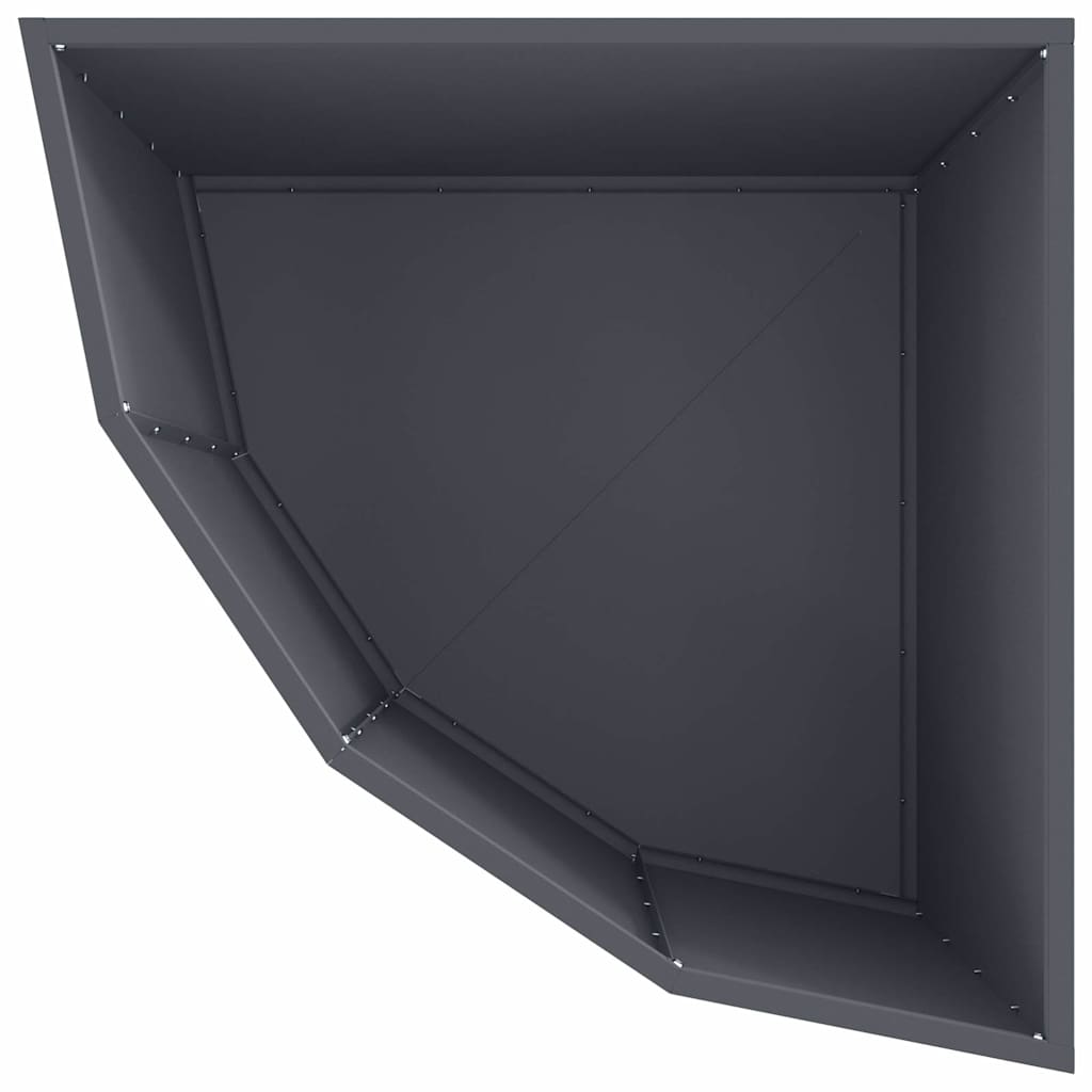 Γωνιακό Ροδόδεντρο Ανθρακί 60 x 60 x 50 εκ Ατσάλι