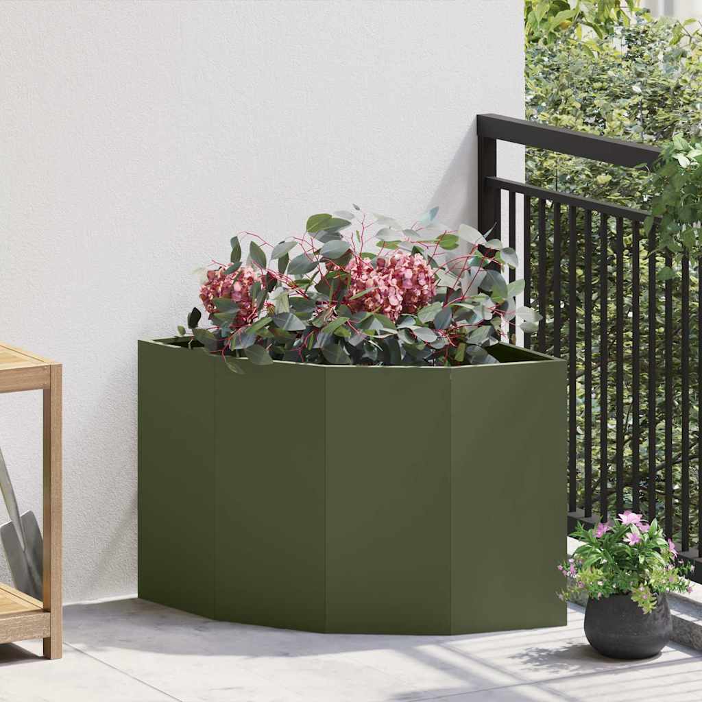 Γωνιακό Ροδόδεντρο Λαδί 60 x 60 x 50 εκ Ατσάλι - Pakobazaar