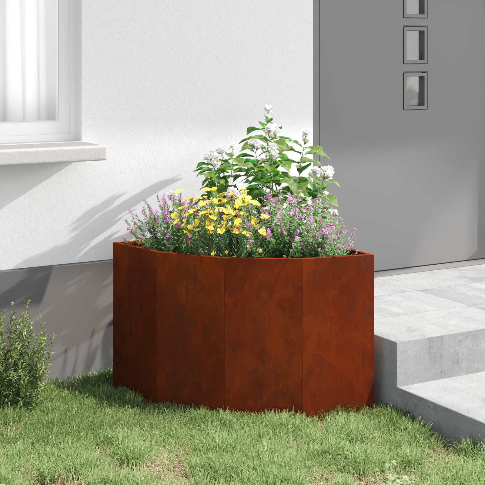 Γωνιακό Ροδόδεντρο Σκ rusty 60 x 60 x 50 εκ