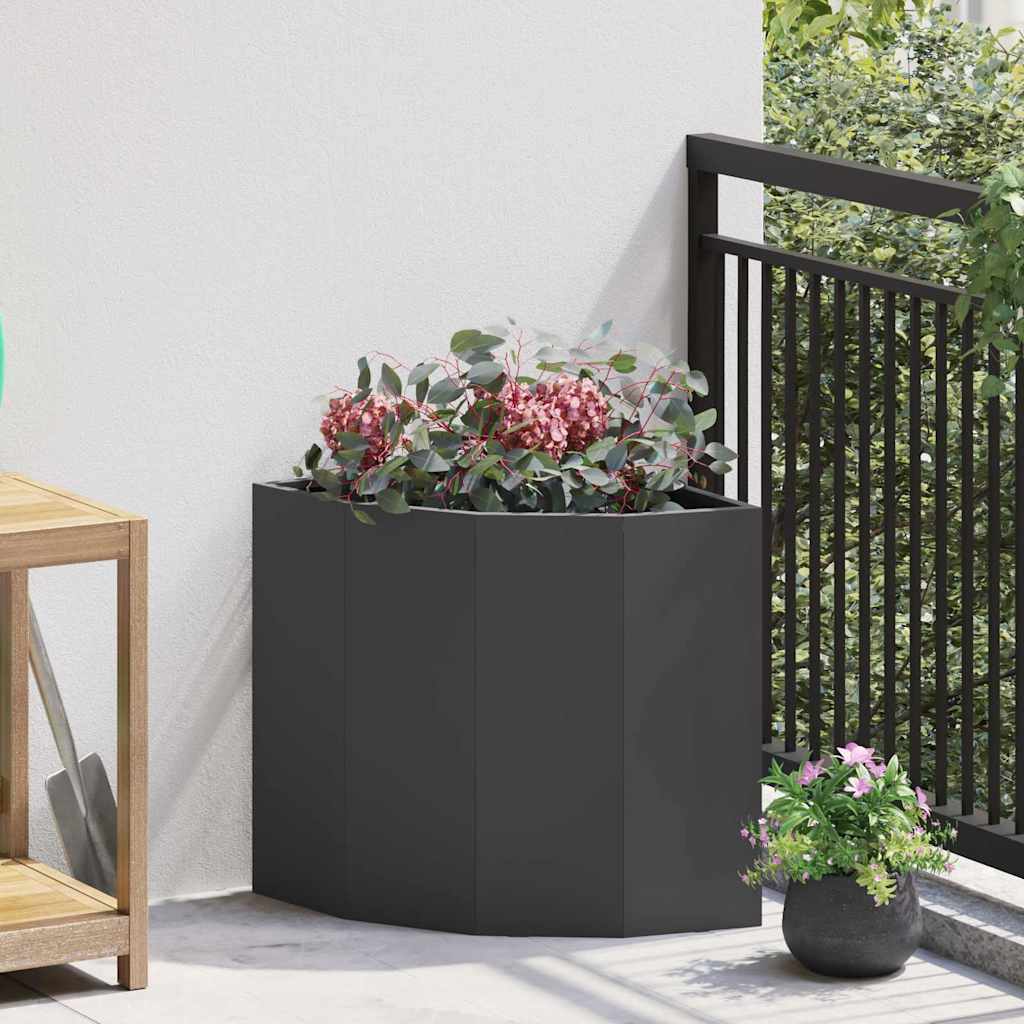 Γωνιακό Ροδόδεντρο Μαύρο 45 x 45 x 50 εκ Ατσάλι