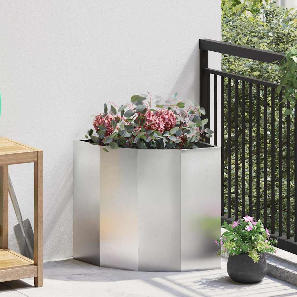 Γωνιακό Ροδόδεντρο Ασημί 45 x 45 x 50 εκ Ανοξείδωτο ατσάλι