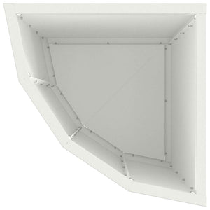 Γωνιακό Ροδόδεντρο Λευκό 30 x 30 x 50 cm Ατσάλι