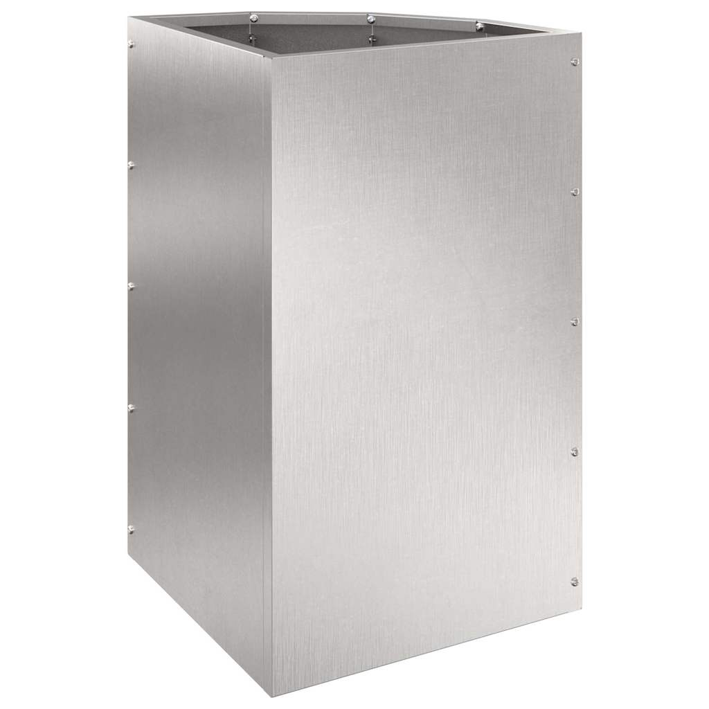 Γωνιακό Ροδόδεντρο Ασημί 30 x 30 x 50 cm Ανοξείδωτο ατσάλι