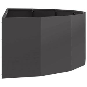 Γλάστρα Μαύρο 120 x 60 x 35 cm Ατσάλι