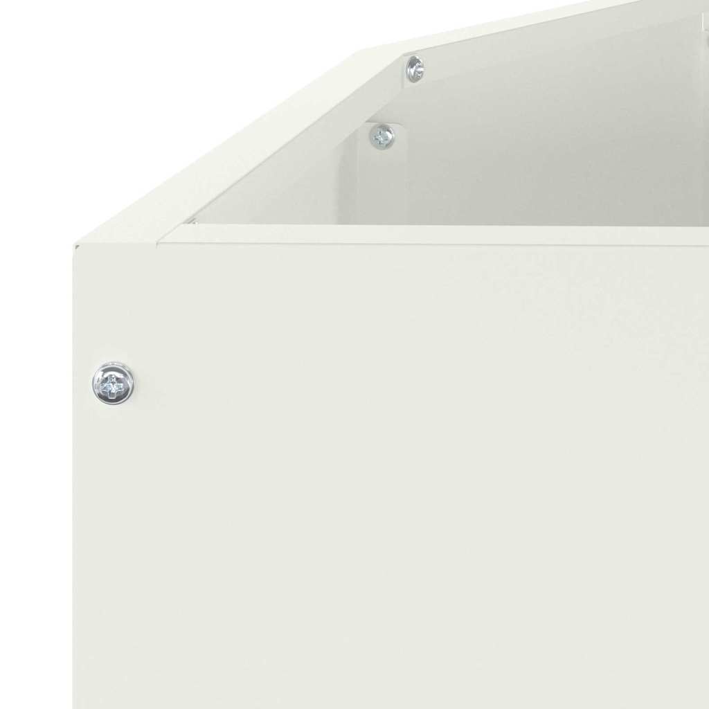 Γλάστρα Λευκό 120 x 60 x 35 cm Ατσάλι