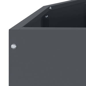 Γλάστρα Ανθρακί 120 x 60 x 35 cm Ατσάλι