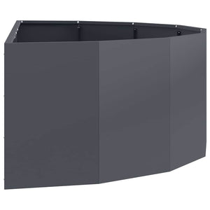 Γλάστρα Ανθρακί 120 x 60 x 35 cm Ατσάλι