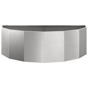 Γλάστρα Ασημί 120 x 60 x 35 cm Ανοξείδωτο ατσάλι