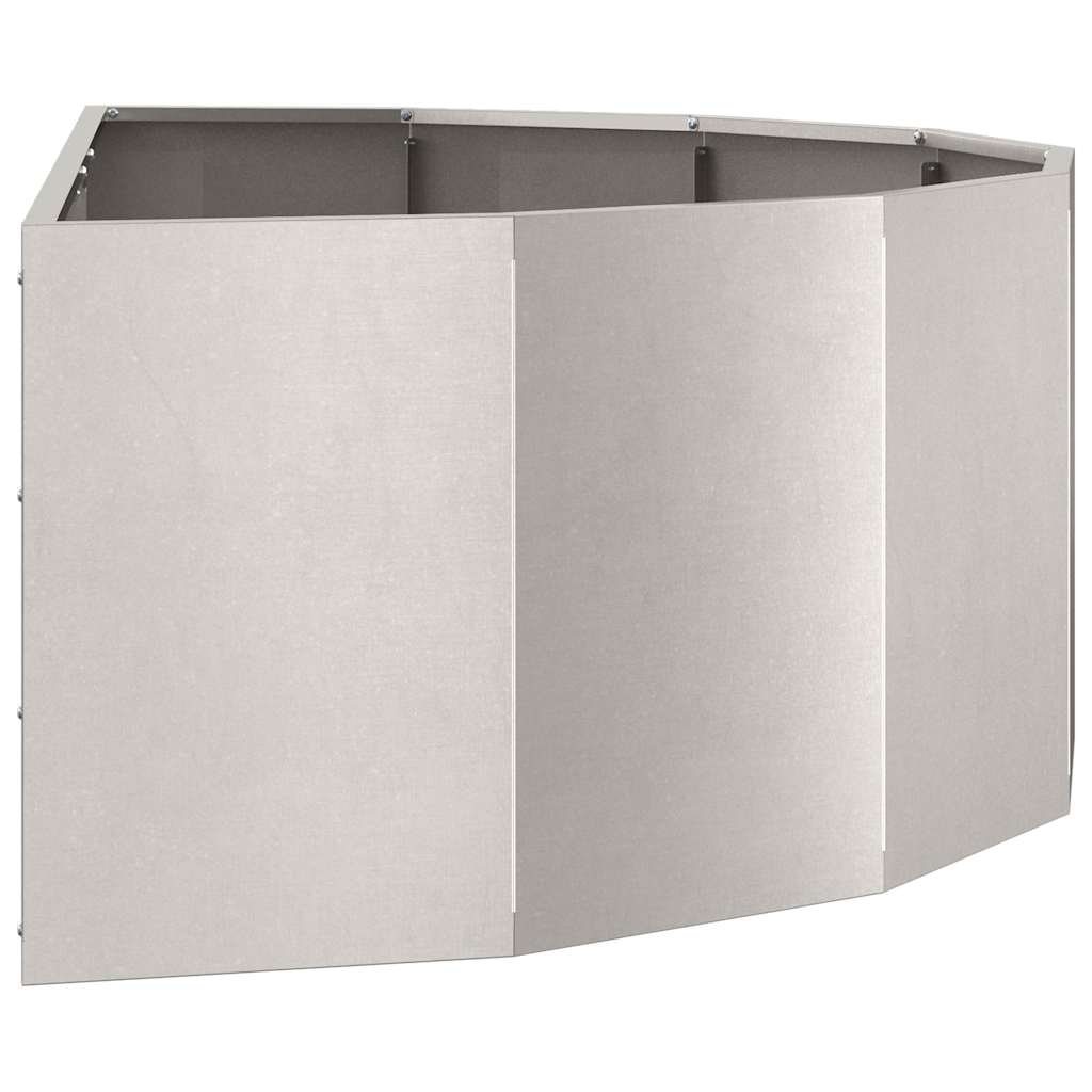 Γλάστρα Ασημί 120 x 60 x 35 cm Ανοξείδωτο ατσάλι