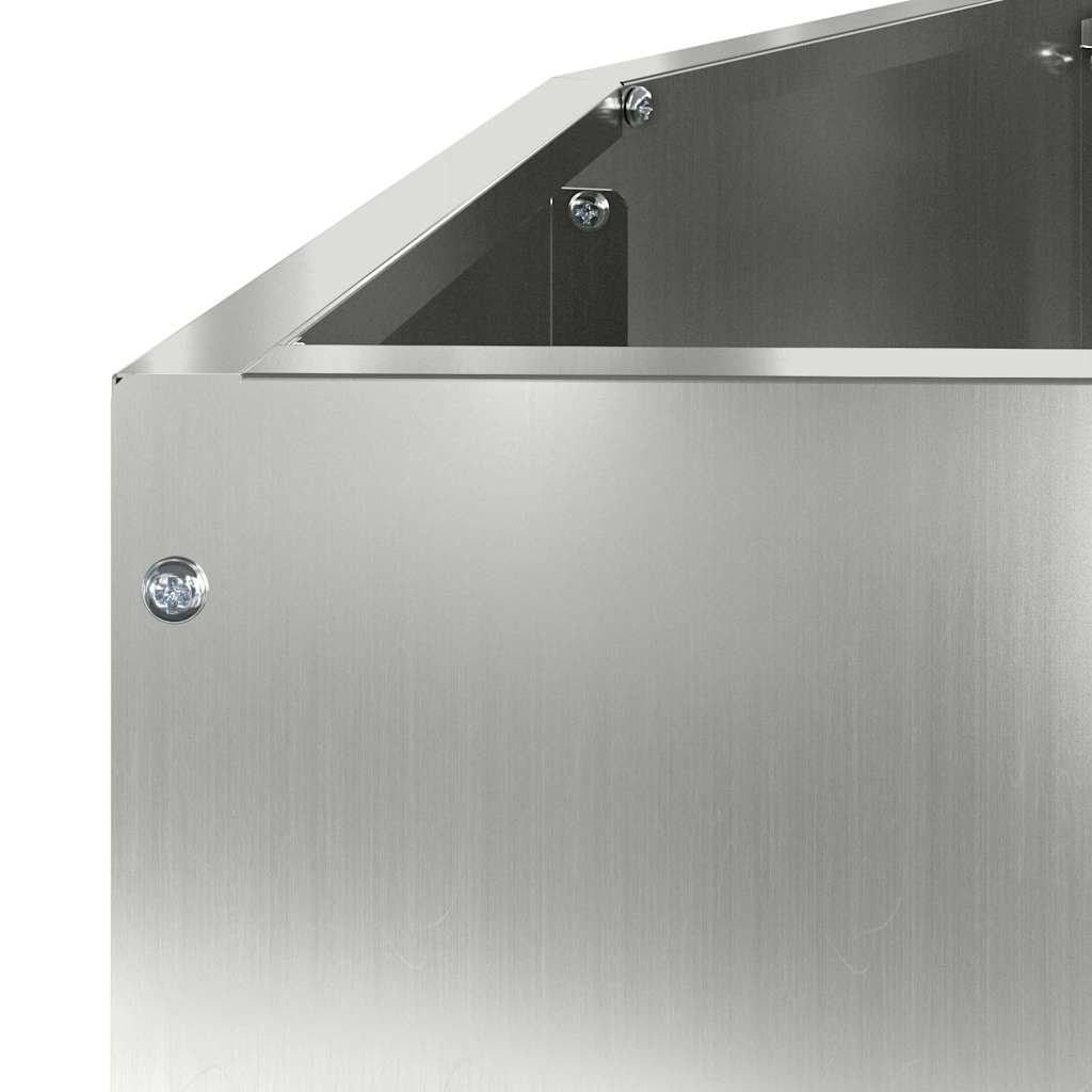 Γλάστρα Ασημί 120 x 60 x 35 cm Επικαλυμμένος Χάλυβας