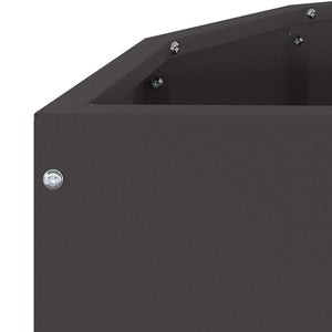 Γλάστρα Μαύρο 90 x 45 x 35 cm Ατσάλι