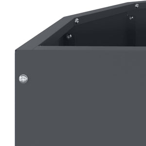 Γλάστρα Ανθρακί 90 x 45 x 35 cm Ατσάλι
