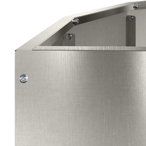 Γλάστρα Ασημί 90 x 45 x 35 cm Ανοξείδωτο ατσάλι