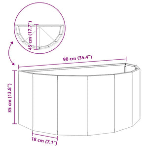 Γλάστρα Ασημί 90 x 45 x 35 cm Ανοξείδωτο ατσάλι